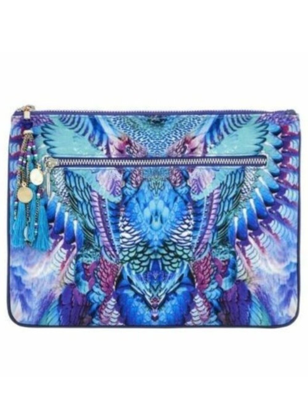 RARE! Camilla Moon Dance Clutch with Tassels b